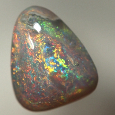 SOLID SEMI BLACK OPAL High dome, bright fire throughout